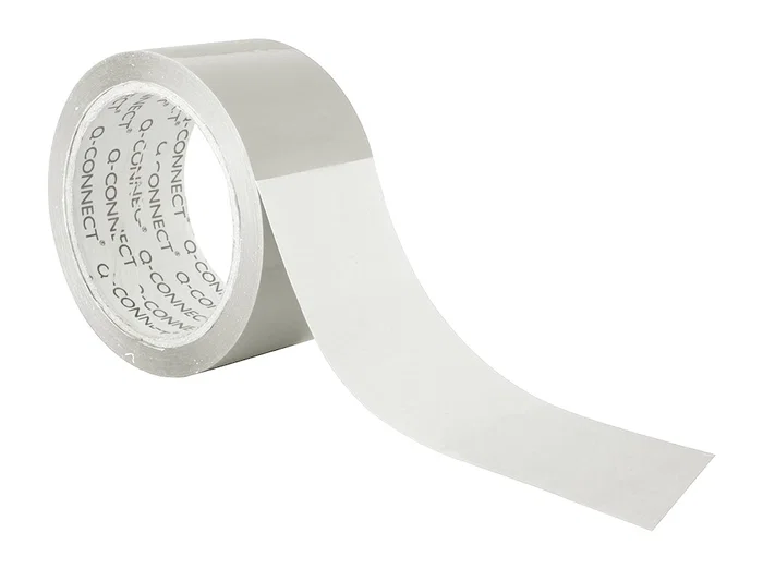 Q-connect Cinta de embalaje adhesiva transparente de polipropileno 66m x 50mm, silenciosa y de alta adherencia, para embalar y precintar Q-connect Cinta de embalaje adhesiva transparente de polipropileno 66m x 50mm, silenciosa y de alta adherencia, para embalar y precintar