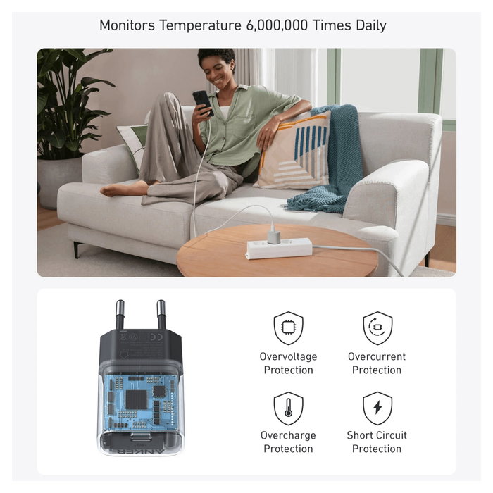 Anker 511 Nano Cargador 30 W USB-C Negro