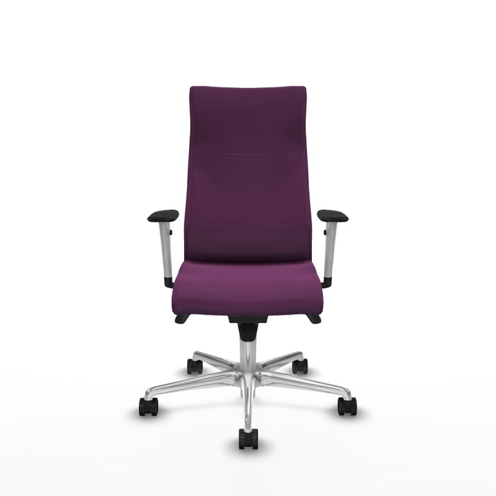 PIQUERAS Y CRESPO Sillón Albacete con Mecanismo Sincro, Similpiel Morado, Base Aluminio PIQUERAS Y CRESPO Sillón Albacete con Mecanismo Sincro, Similpiel Morado, Base Aluminio