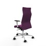 PIQUERAS Y CRESPO Sillón Albacete con Mecanismo Sincro, Similpiel Morado, Base Aluminio