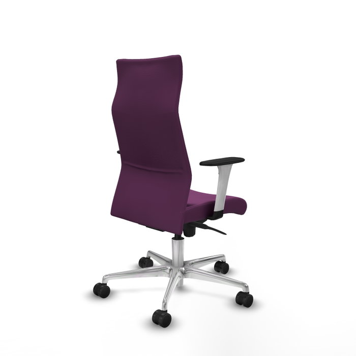 PIQUERAS Y CRESPO Sillón Albacete con Mecanismo Sincro, Similpiel Morado, Base Aluminio PIQUERAS Y CRESPO Sillón Albacete con Mecanismo Sincro, Similpiel Morado, Base Aluminio