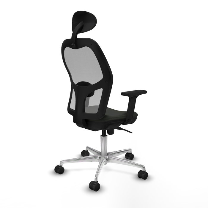 PIQUERAS Y CRESPO Silla de oficina Jorquera con mecanismo Sincro, Tela Negra y Malla Gris