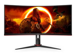 AOC Monitor Gaming Ultrapanorámico Curvo CU34G2XP/BK 34 de 180Hz WQHD VA Black, Red
