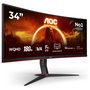 AOC CU34G2XP/BK Monitor Gaming Curvo 34 pulg WQHD 180Hz 1ms