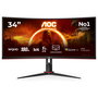 AOC CU34G2XP/BK Monitor Gaming Curvo 34 pulg WQHD 180Hz 1ms