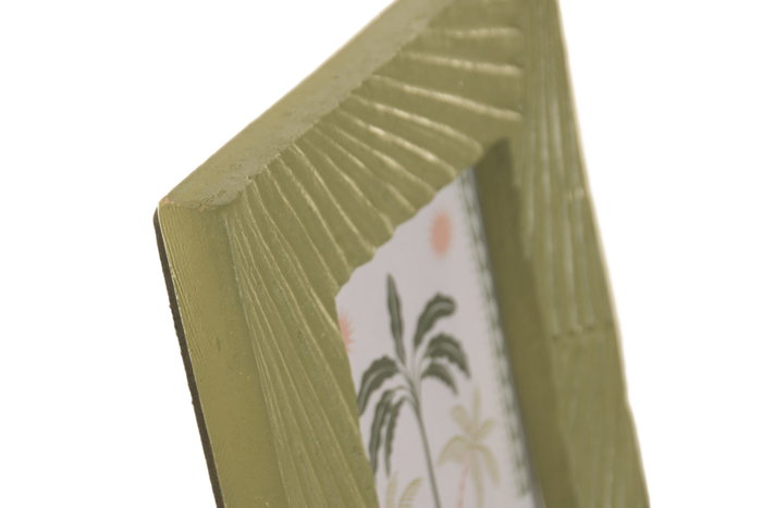 DKD Home Decor Marco de fotos de cemento 10x15 Verde Tropical Palm