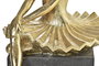 DKD Home Decor Figura Bailarina Dorado y Gris oscuro