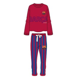 Cerdá Pijama Largo Single Jersey FC Barcelona Beige