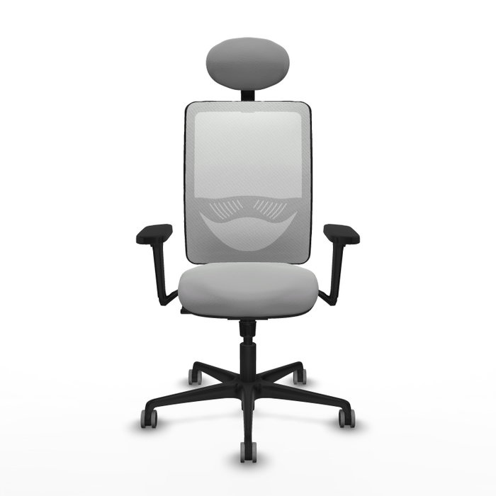 PIQUERAS Y CRESPO Silla de oficina Zulema con mecanismo Sincro, Gris claro y Blanco PIQUERAS Y CRESPO Silla de oficina Zulema con mecanismo Sincro, Gris claro y Blanco