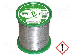 BROQUETAS Estaño libre de plomo Sn99Cu0,7Ag0,3 0,7mm 0,25kg
