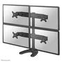 Neomounts FPMA-D700DD4 Soporte de Escritorio para 4 Monitores hasta 30'' (76 cm), Ajustable en Altura, Inclinación y Rotación, Compatible con VESA 75x75 y 100x100, Negro