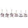 DKD Home Decor Decoración Colgante Navidad Fantasía Rosa Natural MDF 8.2 x 1.5 x 21 cm Set de 3 (2 Unidades)