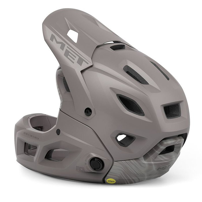 Met Parachute MCR Casco Convertible con MIPS, Protección Facial y Ventilación Avanzada para Enduro All-Mountain E-MTB Talla 52-56