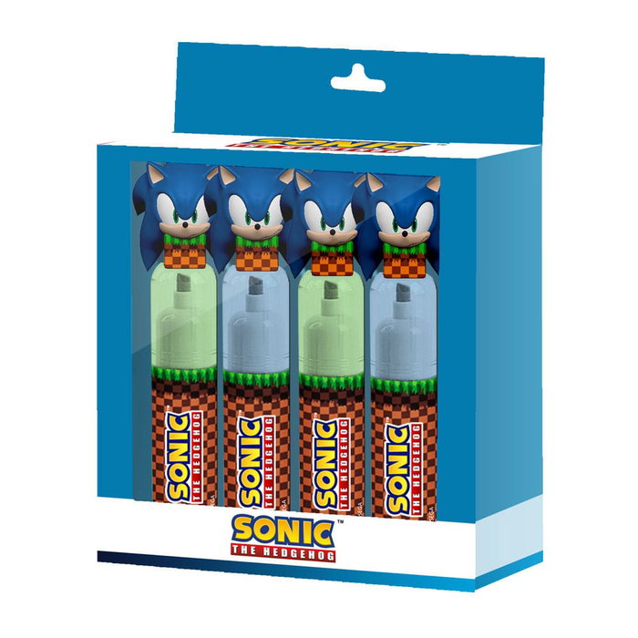 Sonic - The Hedgehog Pack de 4 Rotuladores Fluorescentes