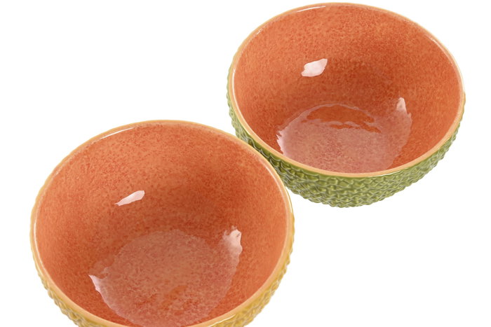 DKD Home Decor Cuencos de Gres Melon Surtidos DKD Home Decor Cuencos de Gres Melon Surtidos
