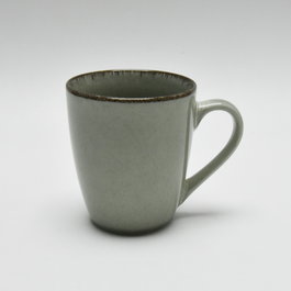 DKD Home Decor Taza de Gres Esmaltado Verde 360ml