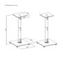 Aisens Soporte Universal de Suelo para Altavoces SPK10U-431, Negro
