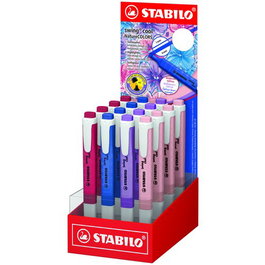 STABILO Swing Cool Nature Wildflower Edition Rotulador Fluorescente Fino - Expositor de 16 Unidades Colores Surtidos