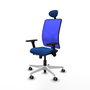 PIQUERAS Y CRESPO Silla de oficina Motilla con mecanismo Sincro/Traslack Azul