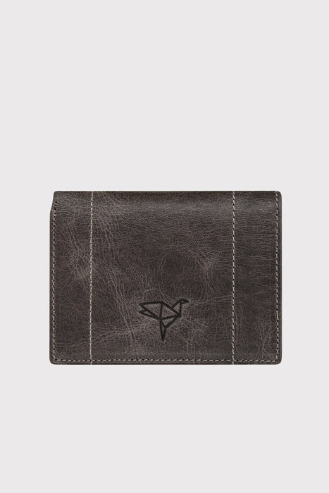 Zoozie Bags Cartera Franklin - Grey para Hombre 100% Piel Auténtica Color Gris
