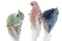 DKD Home Decor Set de 3 Figuras de Pájaro Multicolor en Espuma y Poliéster