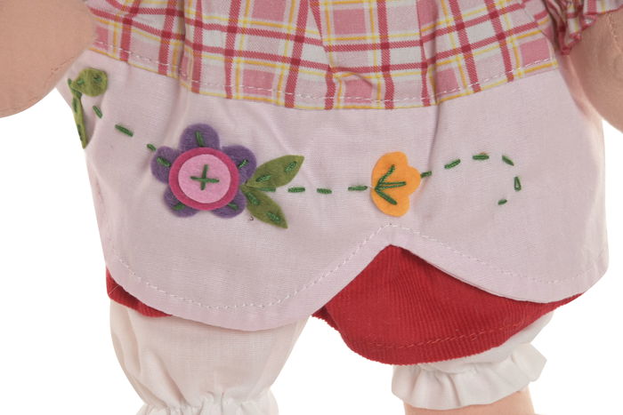 Muñeca Kids DKD Home Decor Rosa Rojo Poliester Algodón 15 x 35 x 24 cm (4 Unidades)