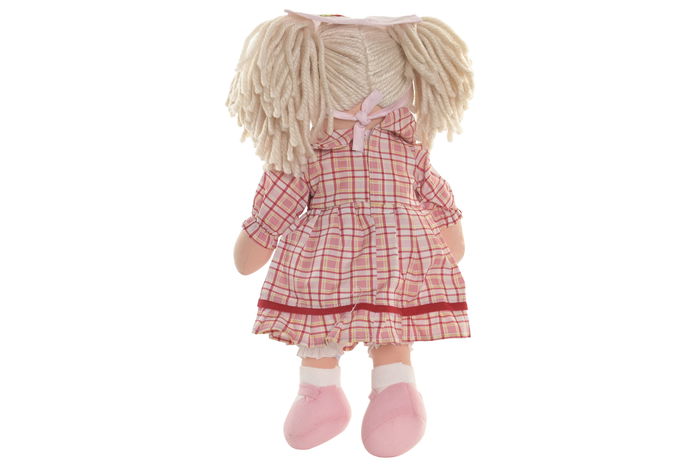 Muñeca Kids DKD Home Decor Rosa Rojo Poliester Algodón 15 x 35 x 24 cm (4 Unidades)