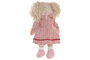 Muñeca Kids DKD Home Decor Rosa Rojo Poliester Algodón 15 x 35 x 24 cm (4 Unidades)