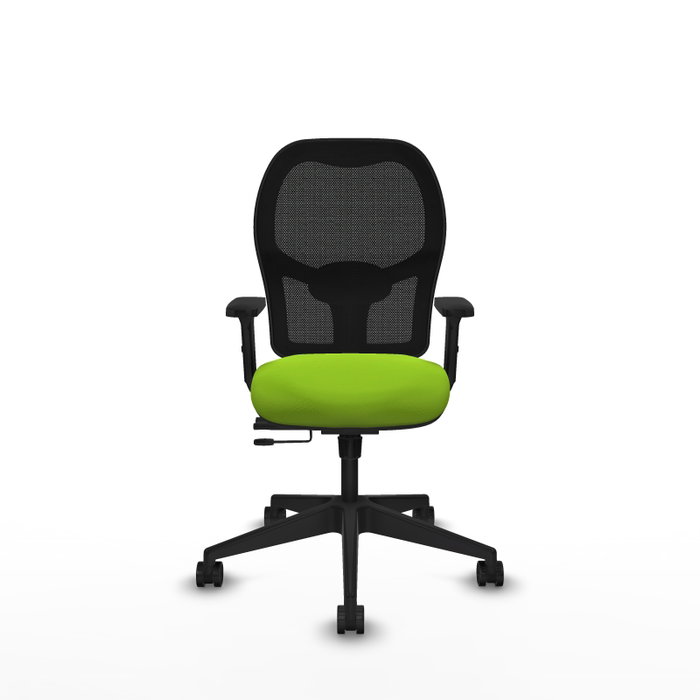 PIQUERAS Y CRESPO Silla de oficina Alocén con mecanismo traslack, malla negra y asiento pistacho PIQUERAS Y CRESPO Silla de oficina Alocén con mecanismo traslack, malla negra y asiento pistacho
