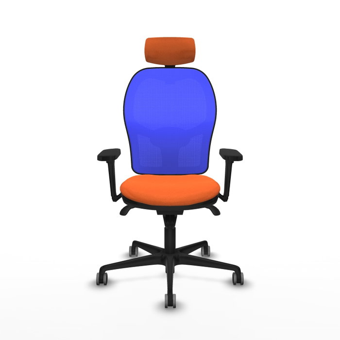 PIQUERAS Y CRESPO Silla de oficina Jorquera Naranja y Azul
