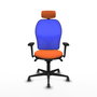PIQUERAS Y CRESPO Silla de oficina Jorquera Naranja y Azul