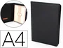 Q-connect Carpeta Portafolios Artesanía A4 Similpiel Negro Cremallera y Dptos. 332x262x30 mm