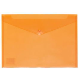 Grafoplás Sobre Broche Ecoplás Folio Polipropileno Translúcido Naranja