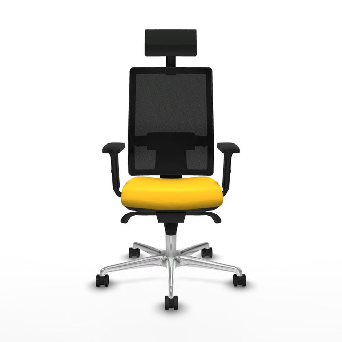 PIQUERAS Y CRESPO Silla de oficina Horna con mecanismo Sincro, Amarillo y Negro PIQUERAS Y CRESPO Silla de oficina Horna con mecanismo Sincro, Amarillo y Negro