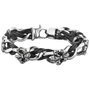 Police S14AGW02B Pulsera para Hombre en Acero y Piel
