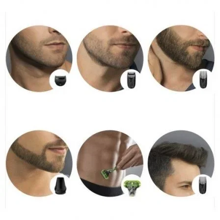 KIT AFEITADO BRAUN MGK 3040 - 13 AJUSTES DE LONGITUD - 4 PEINES - AUTONOMÍA 60MIN - INCLUYE MAQUINILLA GILLETE BODY