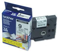 Brother P-Touch Cinta de 9 mm Negro sobre Blanco