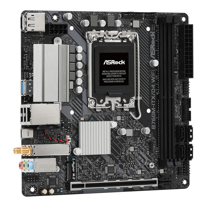 ASRock B760M ITX/D4 WiFi (1700) DDR4 Mini ITX Placa Base para PC