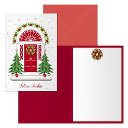 DOHE Christmas Dohe 115X170 Red Door (Set de 6)