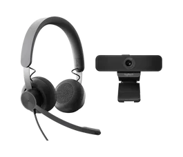 Logitech Kit de videoconferencia personal con cable para equipos negro 991-000338