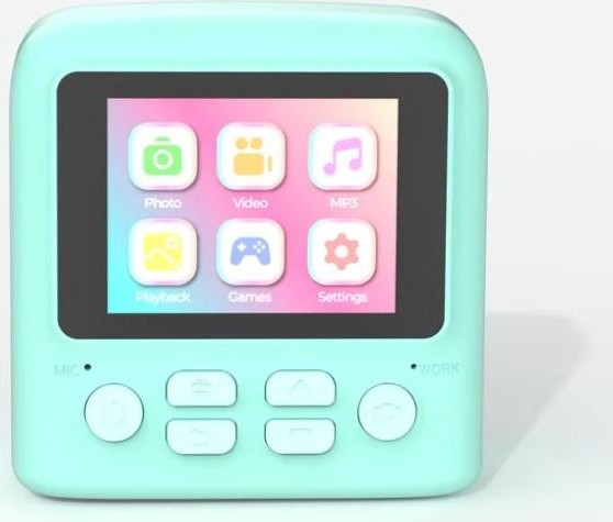 Wondee Cámara de Fotos Instantánea Turquesa con Impresión Rápida y Juegos Incluidos