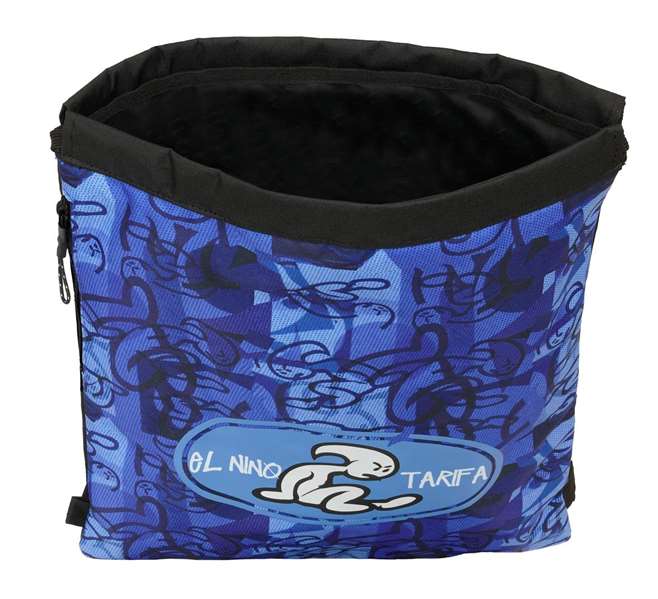 Bolsa Mochila con Cuerdas El Niño Roller Azul Negro 35 x 40 x 1 cm