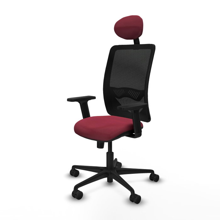 PIQUERAS Y CRESPO Silla de oficina Zulema, Mecanismo Sincro, Granate y Negro PIQUERAS Y CRESPO Silla de oficina Zulema, Mecanismo Sincro, Granate y Negro