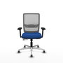 PIQUERAS Y CRESPO Silla de oficina Haches con mecanismo Sincro/Traslack Azul y Gris
