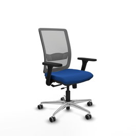 PIQUERAS Y CRESPO Silla de oficina Haches con mecanismo Sincro/Traslack Azul y Gris