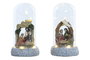 DKD Home Decor Nacimiento Navidad Tradicional Multicolor 4 Unidades 10 x 21 x 10 cm Cristal Led