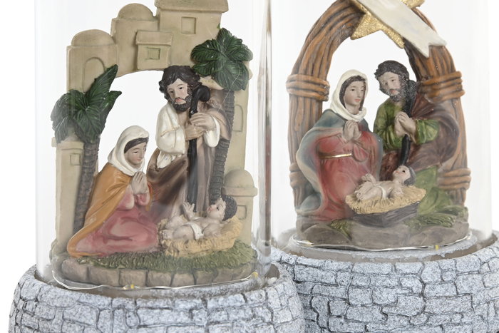 DKD Home Decor Nacimiento Navidad Tradicional Multicolor 4 Unidades 10 x 21 x 10 cm Cristal Led DKD Home Decor Nacimiento Navidad Tradicional Multicolor 4 Unidades 10 x 21 x 10 cm Cristal Led