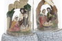 DKD Home Decor Nacimiento Navidad Tradicional Multicolor 4 Unidades 10 x 21 x 10 cm Cristal Led