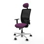 PIQUERAS Y CRESPO Silla de oficina Zulema con mecanismo Sincro/Traslack, Morado y Negro