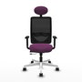 PIQUERAS Y CRESPO Silla de oficina Zulema con mecanismo Sincro/Traslack, Morado y Negro